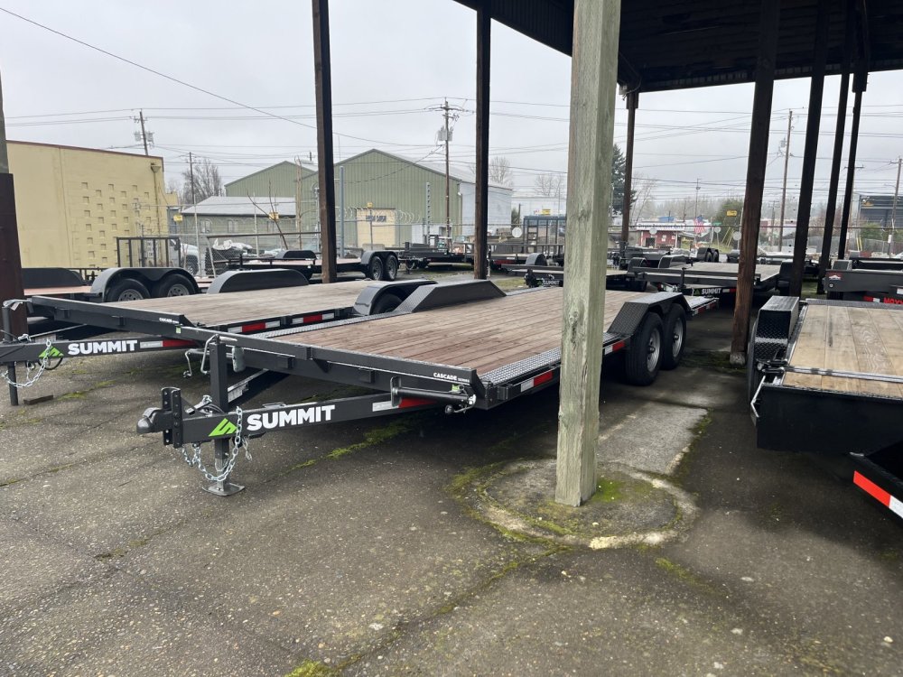 Summit 8.5x20 10K Flatdeck Car Hauler Trailer - Cascade - Drive Over Fenders Summit Trailer C5FB8520TA3-DOF