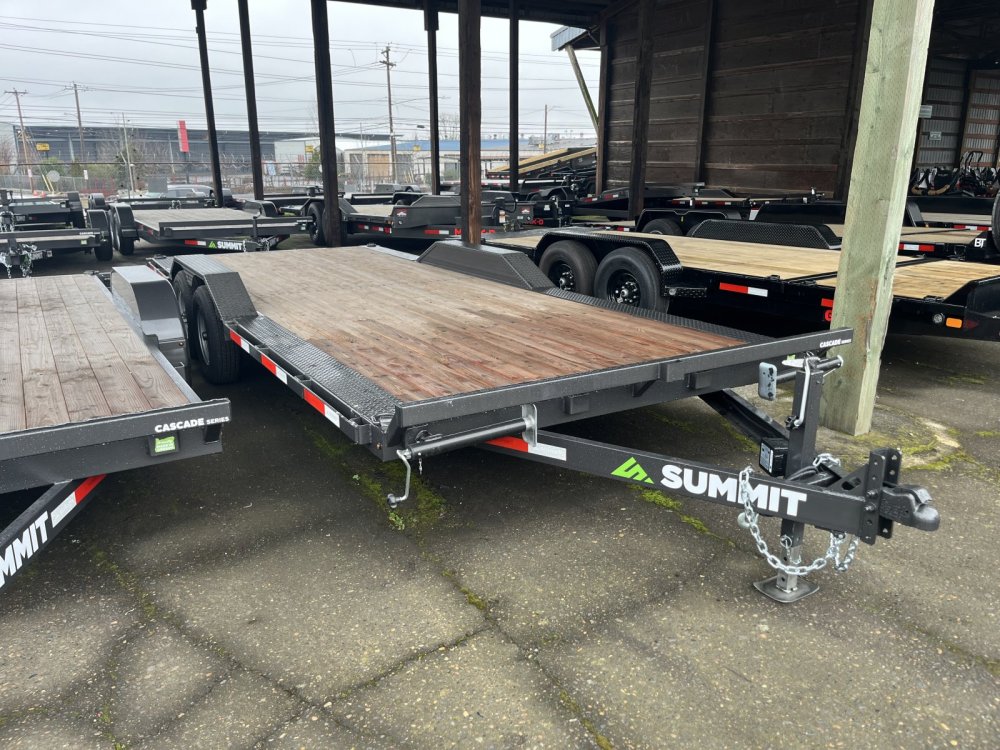 Summit 8.5x20 10K Flatdeck Car Hauler Trailer - Cascade - Drive Over Fenders Summit Trailer C5FB8520TA3-DOF