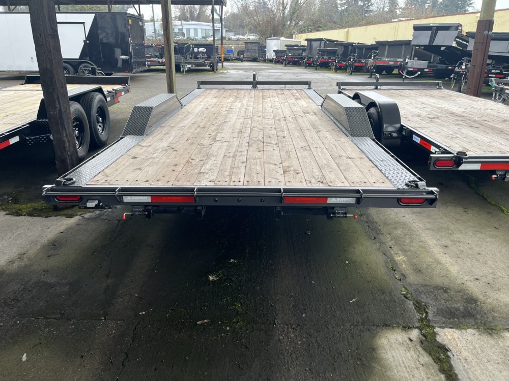 Summit 8.5x20 10K Flatdeck Car Hauler Trailer - Cascade - Drive Over Fenders Summit Trailer C5FB8520TA3-DOF