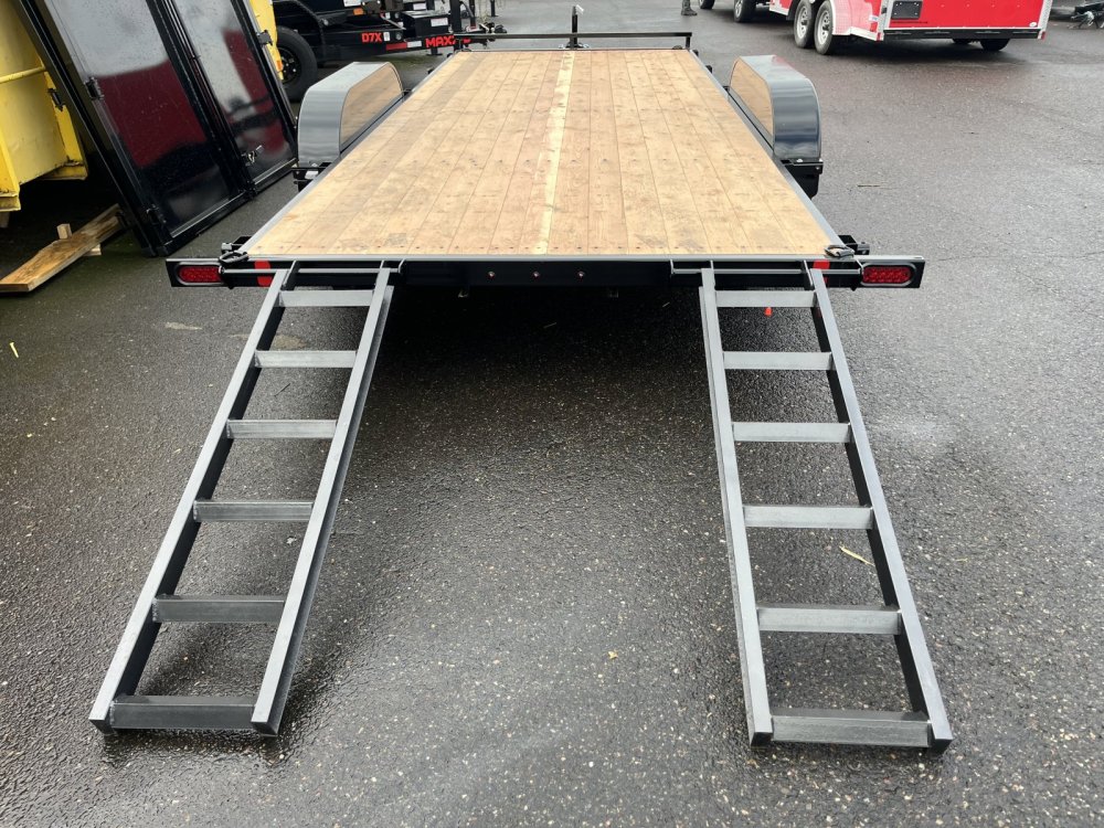 Summit 7x16 7K Flatdeck Car Hauler w/Removable Fenders - Alpine Summit Trailer A4FB716TA2-RF