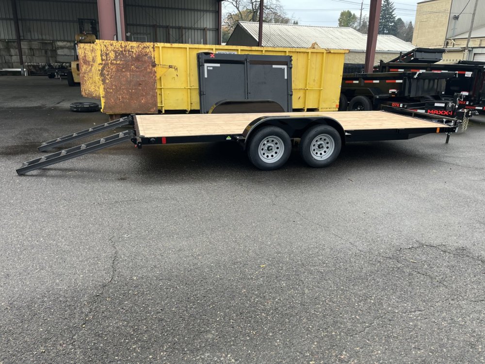 Summit 7x16 7K Flatdeck Car Hauler w/Removable Fenders - Alpine Summit Trailer A4FB716TA2-RF
