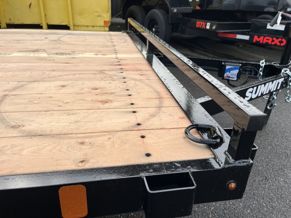 Summit 7x16 7K Flatdeck Car Hauler w/Removable Fenders - Alpine Summit Trailer A4FB716TA2-RF