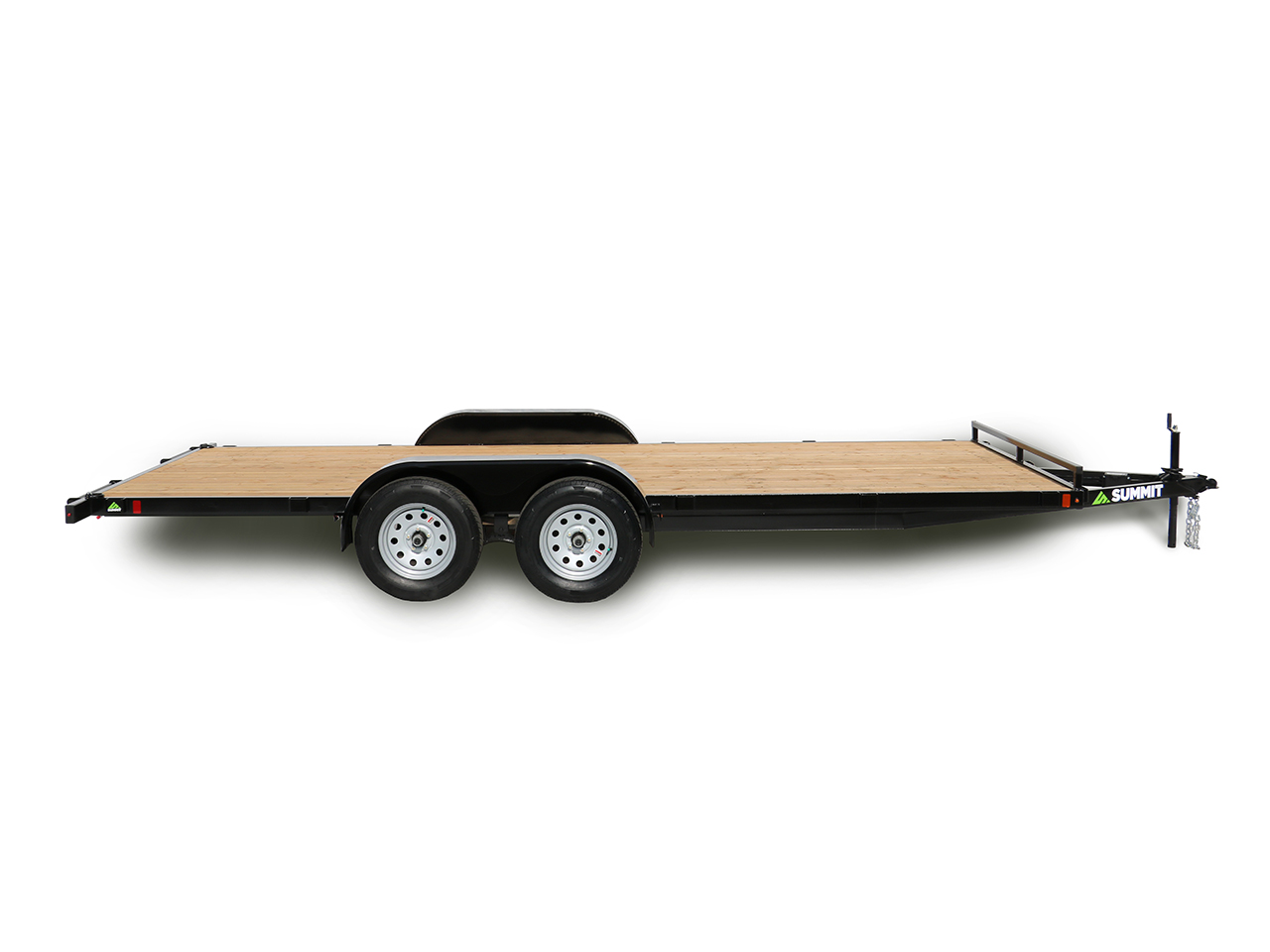 Summit 7x18 7K Flatdeck Car Hauler Trailer w/Removable Fenders - Alpine Summit Trailer A4FB718TA2-RF
