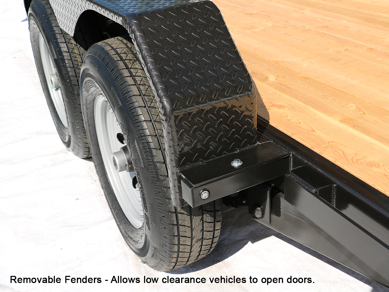 Summit 7x18 7K Flatdeck Car Hauler Trailer w/Removable Fenders - Alpine Summit Trailer A4FB718TA2-RF