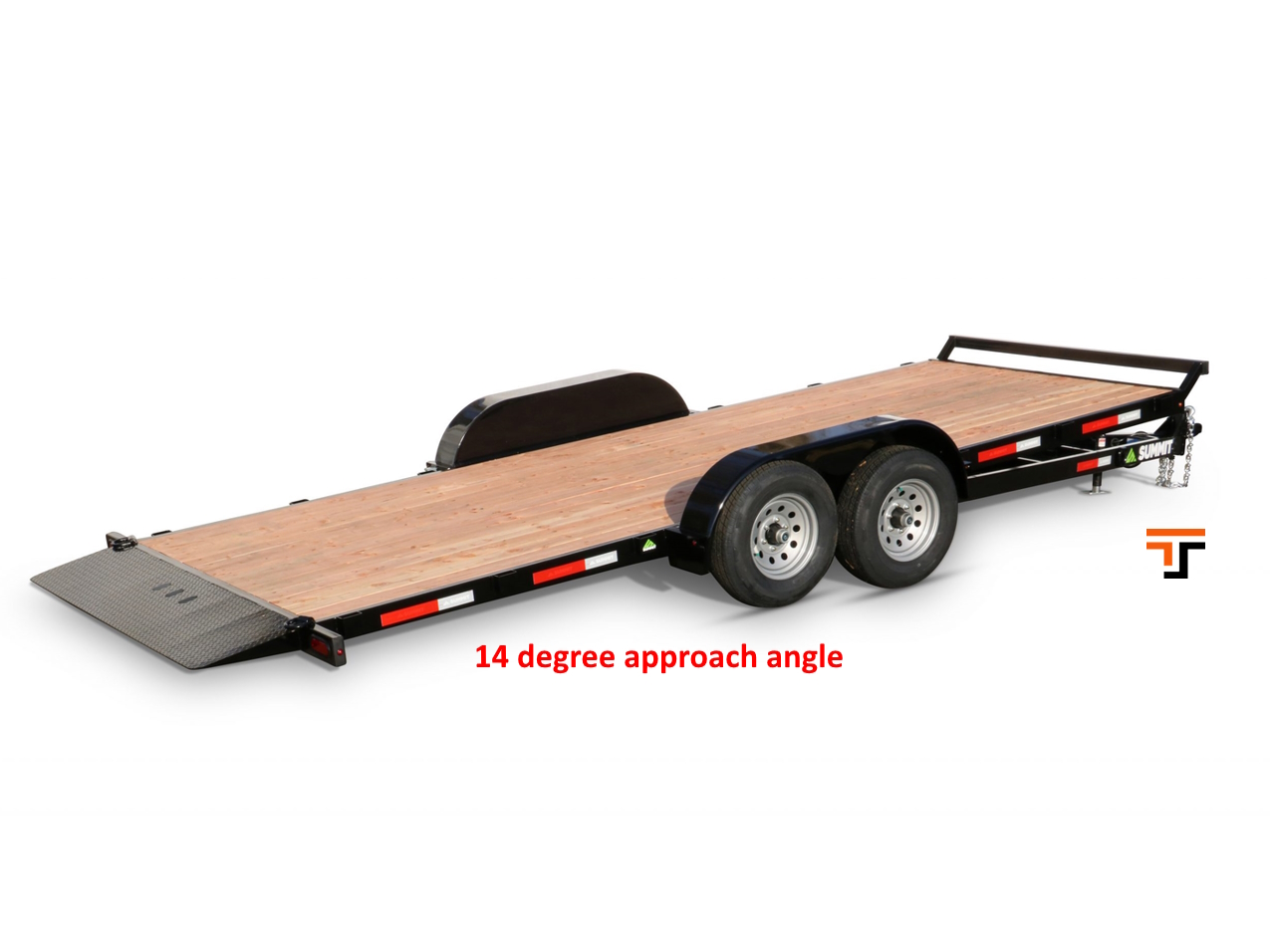 Summit 7x18  10K Full Tilt Deck Trailer - Cascade - Removable Fenders Summit Trailer C5TB718TA3-RF