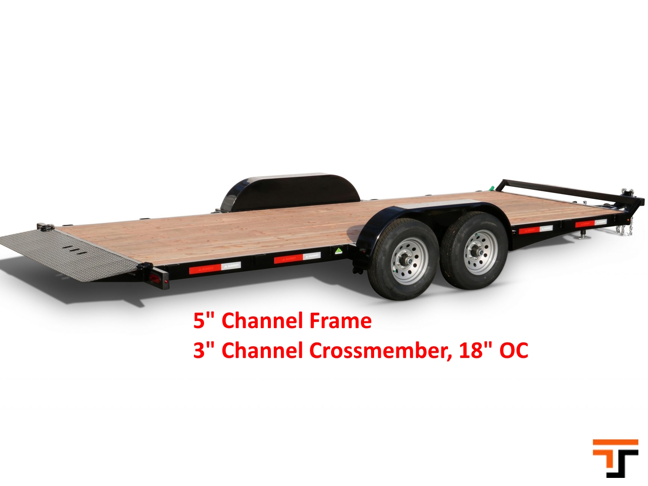 Summit 7x20 10K Full Tilt Deck Trailer w/7K Jack - Cascade Summit Trailer C5TB720TA37K