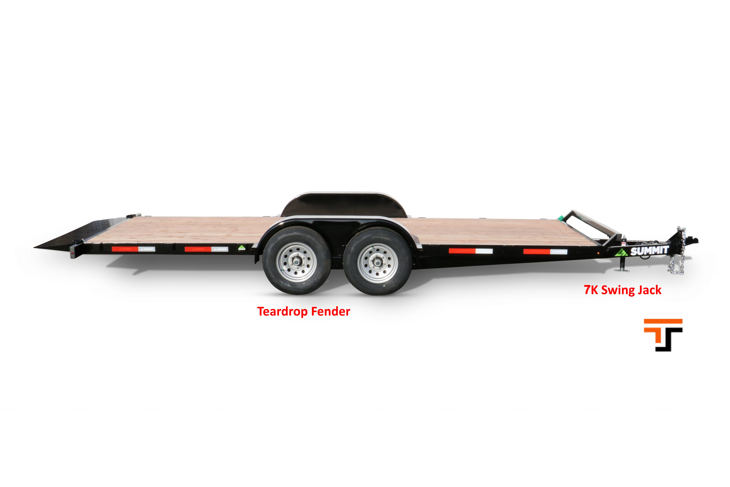 Summit 7x20 10K Full Tilt Deck Trailer w/7K Jack - Cascade Summit Trailer C5TB720TA37K