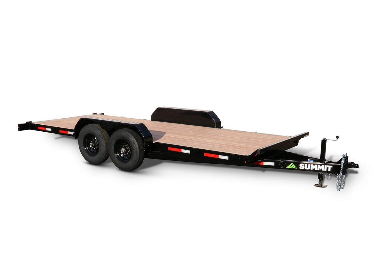 Summit 7x16 14K Full Tilt Deck Trailer - Cascade - Removable Fenders & Chain Tray Summit Trailer C6TB716TA5-CT2-RF