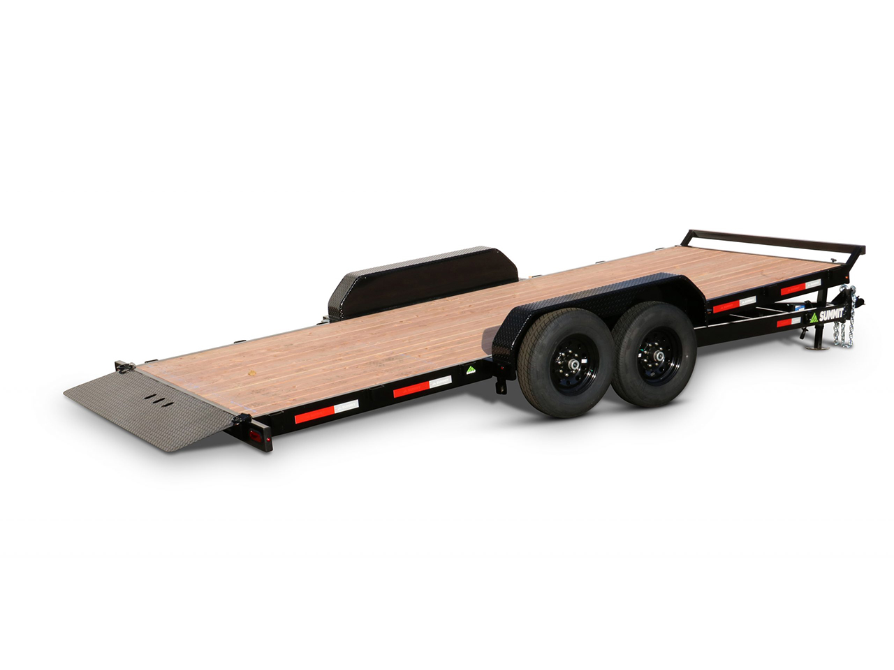 Summit 7x16 14K Full Tilt Deck Trailer - Cascade - Removable Fenders & Chain Tray Summit Trailer C6TB716TA5-CT2-RF