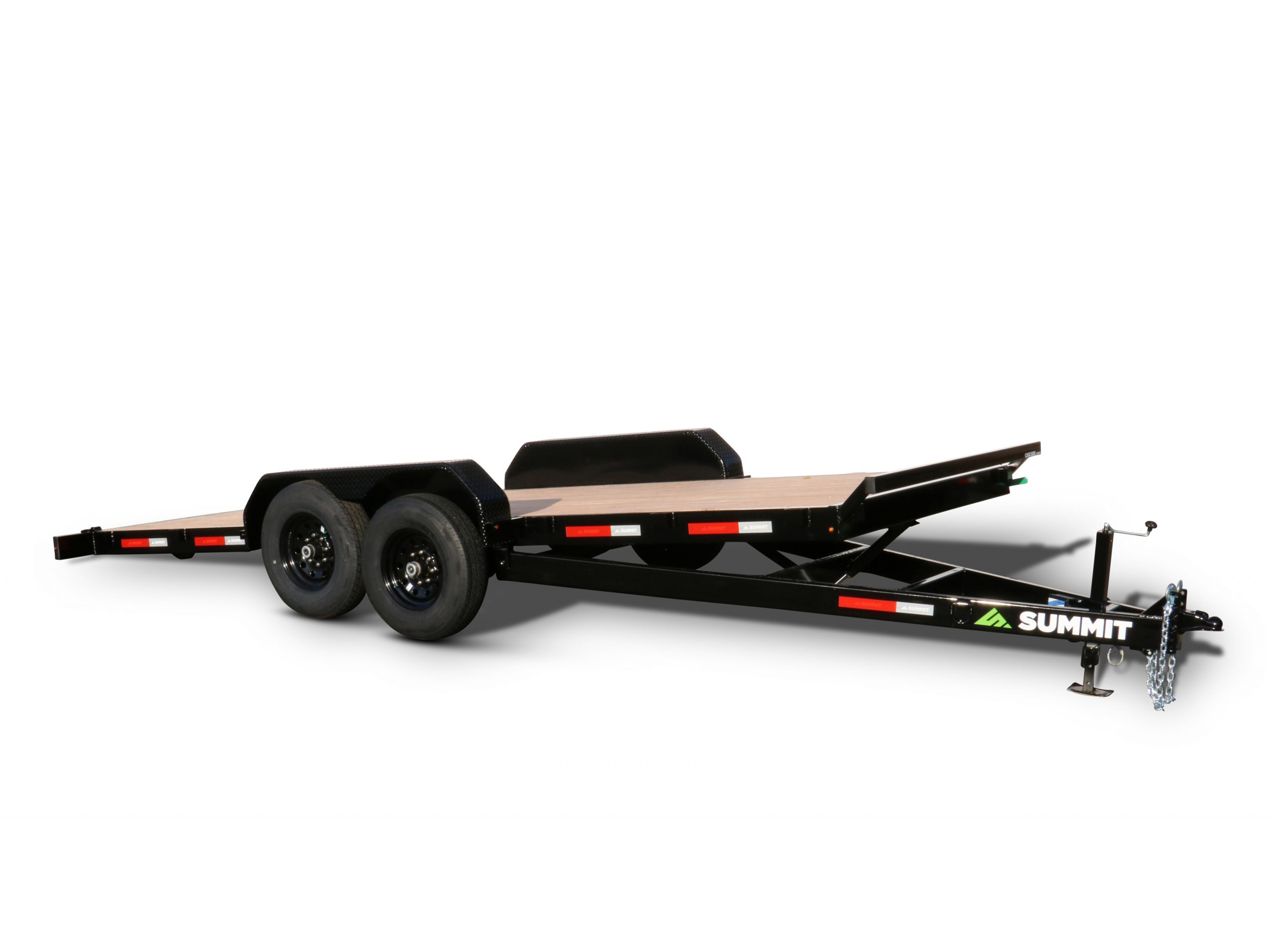 Summit 7x18  14K Full Tilt Deck Trailer - Cascade - Removable Fenders & Chain Tray Summit Trailer C6TB718TA5-CT2-RF
