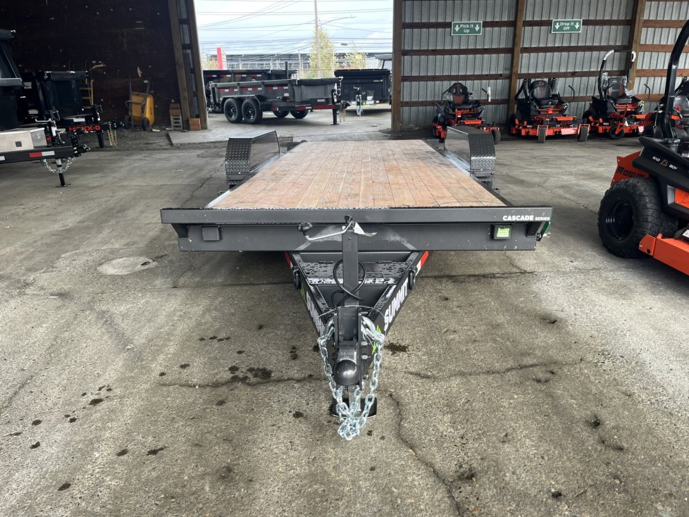 Summit 7x20 14K Full Tilt Deck Trailer - Cascade - Removable Fenders & Chain Tray Summit Trailer C6TB720TA5-CT2-RF