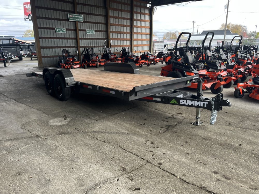 Summit 7x20 14K Full Tilt Deck Trailer - Cascade - Removable Fenders & Chain Tray Summit Trailer C6TB720TA5-CT2-RF