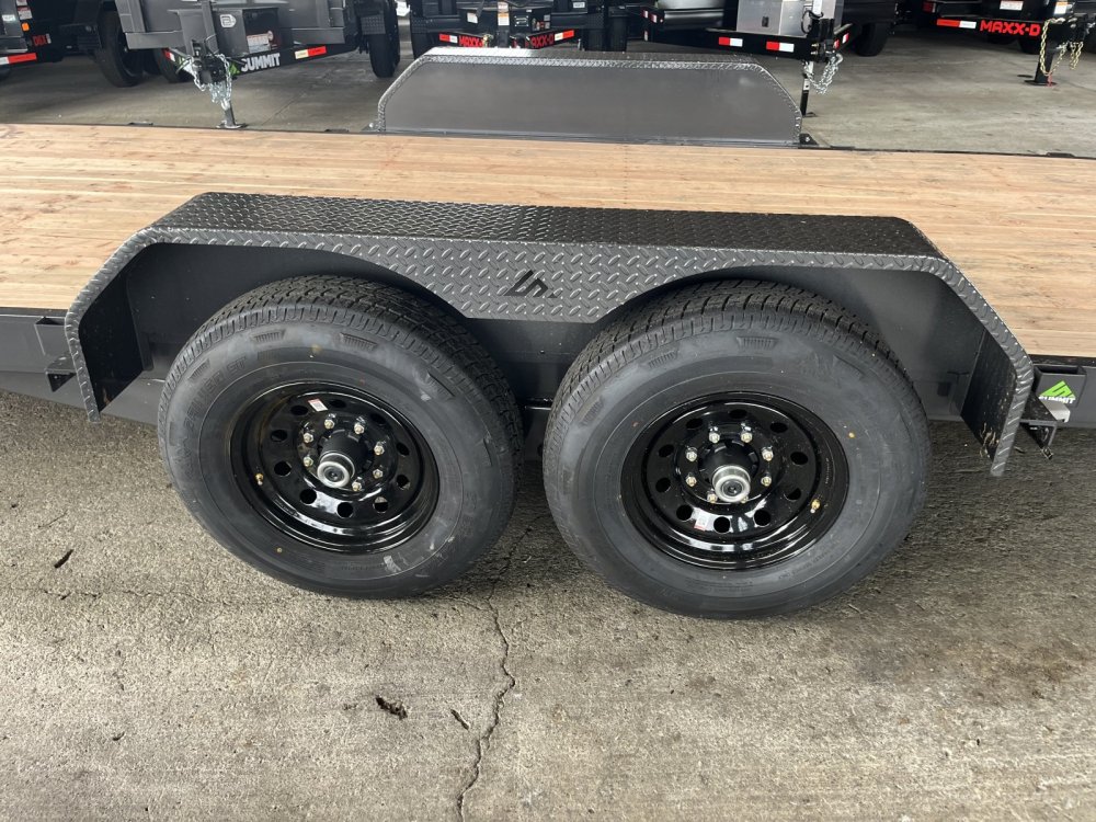 Summit 7x20 14K Full Tilt Deck Trailer - Cascade - Removable Fenders & Chain Tray Summit Trailer C6TB720TA5-CT2-RF