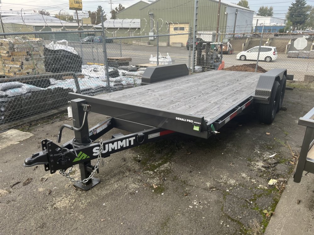 Summit 7x16 14K Full Tilt Deck Trailer w/Removable Fenders - Denali Pro Summit Trailer DPTB716TA5-CT2-RF