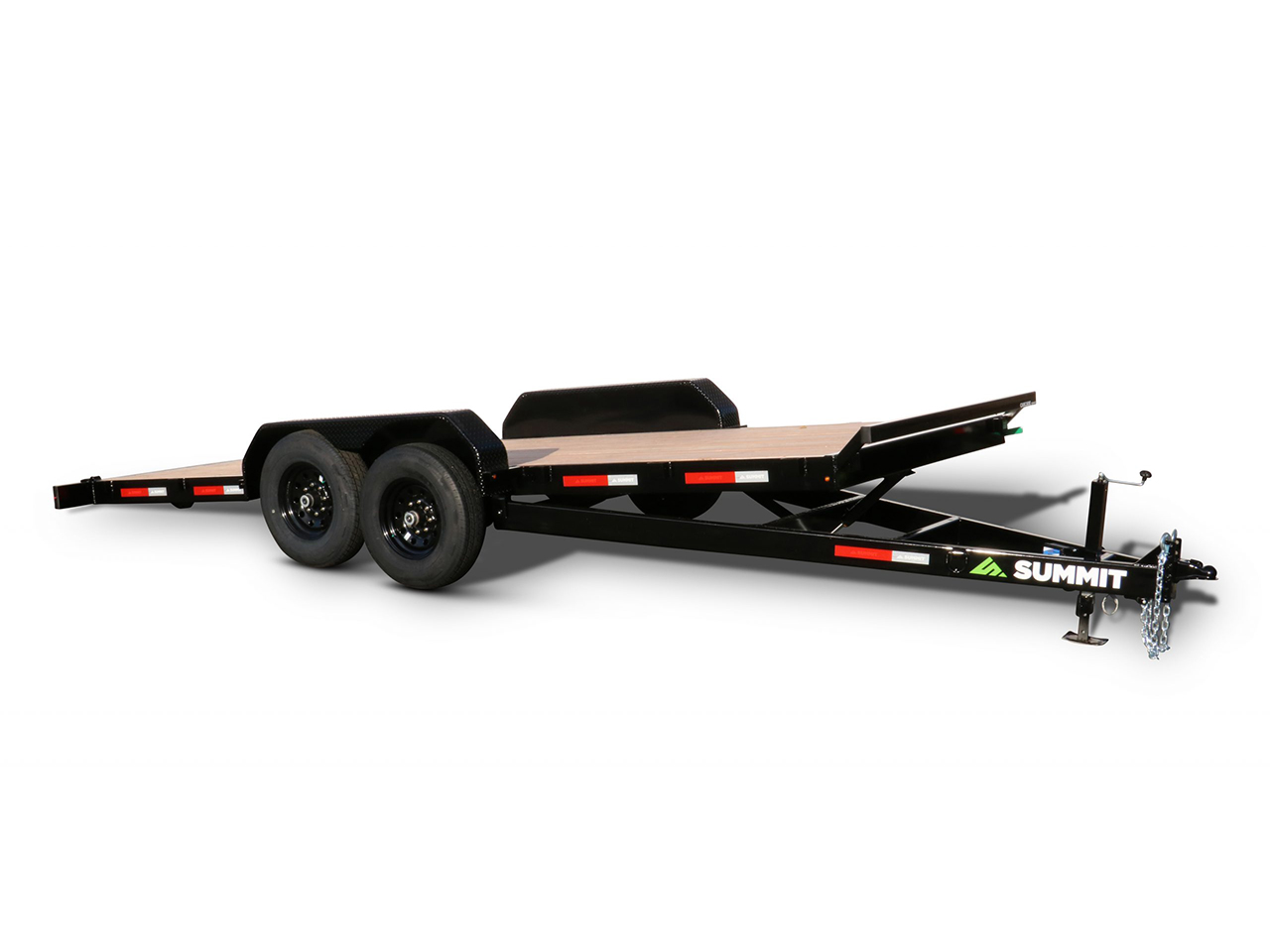 Summit 7x18  14K Full Tilt Deck Trailer w/Removable Fenders - Denali Pro Summit Trailer DPTB718TA5-CT2-RF