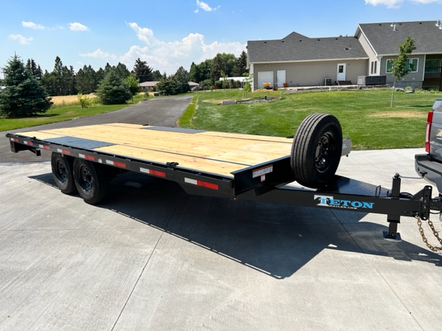 Teton 8.5x22 16K Deckover Equipment Trailer Teton Trailer 22' Deck Over 16K